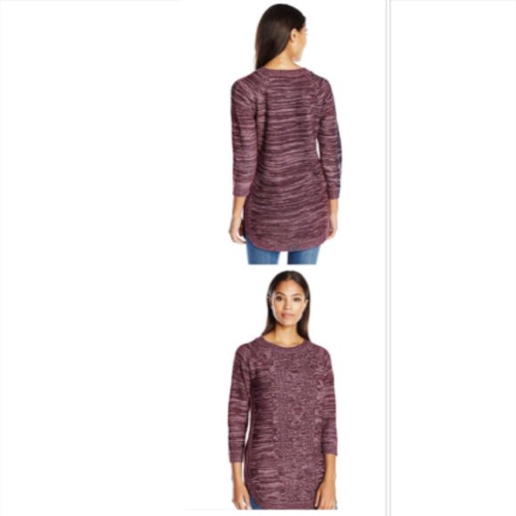 Jason Maxwell  Shirtail Pullover Tunic Sweater - Picture 2 of 2